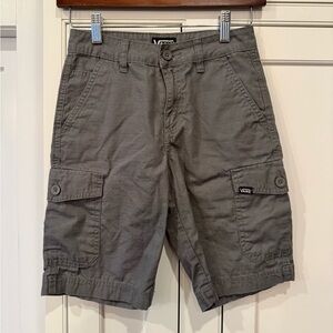 Vans Kids Gray Cargo Shorts - Classic Casual Fit